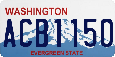 WA license plate ACB1150