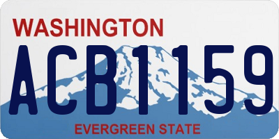 WA license plate ACB1159