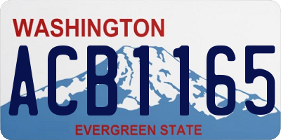 WA license plate ACB1165