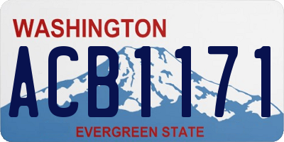 WA license plate ACB1171