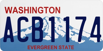 WA license plate ACB1174