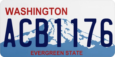 WA license plate ACB1176