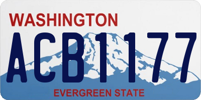 WA license plate ACB1177