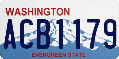 WA license plate ACB1179