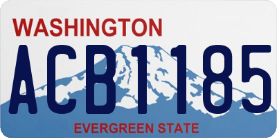 WA license plate ACB1185