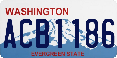 WA license plate ACB1186