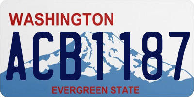 WA license plate ACB1187