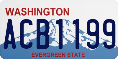 WA license plate ACB1199