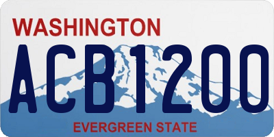 WA license plate ACB1200