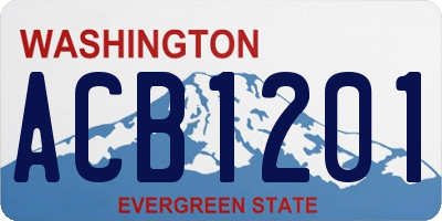 WA license plate ACB1201
