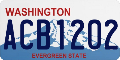 WA license plate ACB1202