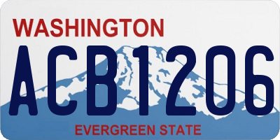 WA license plate ACB1206