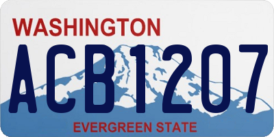 WA license plate ACB1207