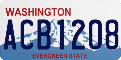 WA license plate ACB1208