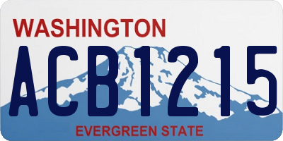 WA license plate ACB1215