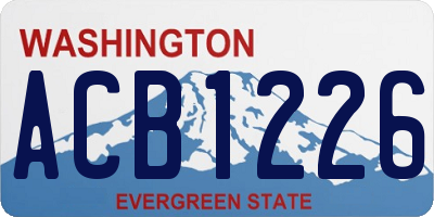 WA license plate ACB1226
