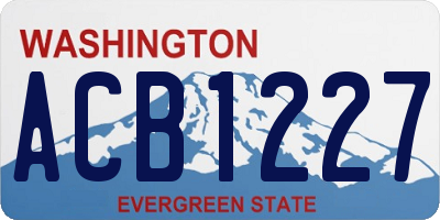 WA license plate ACB1227