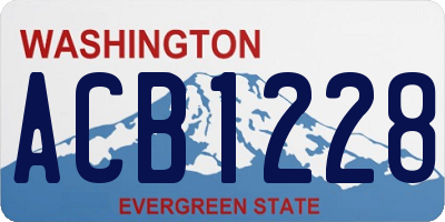 WA license plate ACB1228