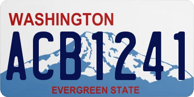 WA license plate ACB1241