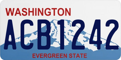 WA license plate ACB1242