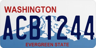 WA license plate ACB1244