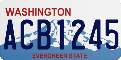 WA license plate ACB1245