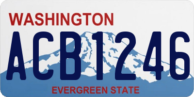 WA license plate ACB1246