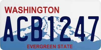 WA license plate ACB1247