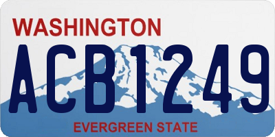 WA license plate ACB1249