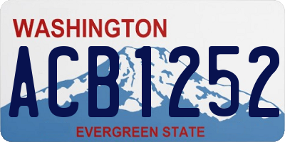 WA license plate ACB1252
