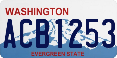 WA license plate ACB1253