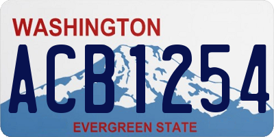 WA license plate ACB1254