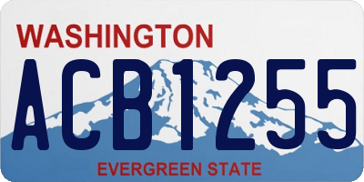 WA license plate ACB1255