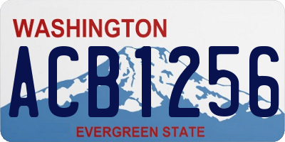 WA license plate ACB1256