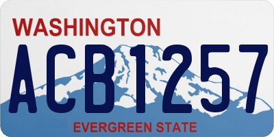 WA license plate ACB1257