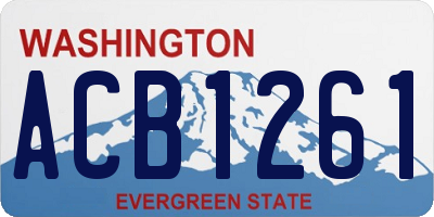 WA license plate ACB1261