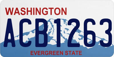 WA license plate ACB1263