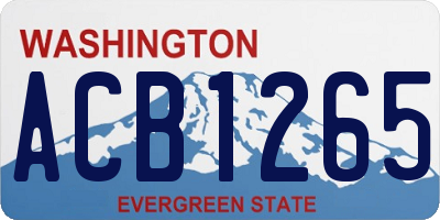 WA license plate ACB1265