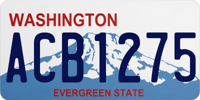 WA license plate ACB1275