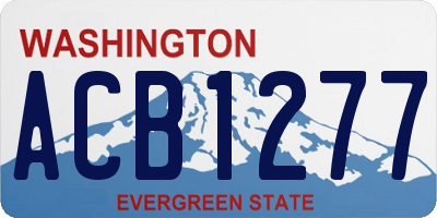 WA license plate ACB1277
