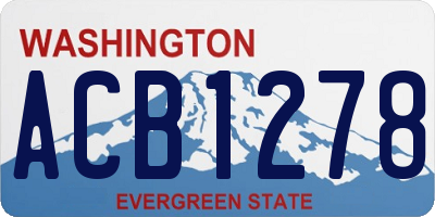 WA license plate ACB1278