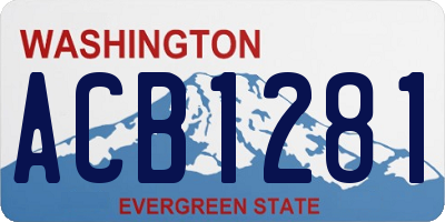 WA license plate ACB1281