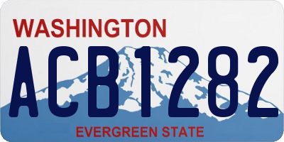 WA license plate ACB1282