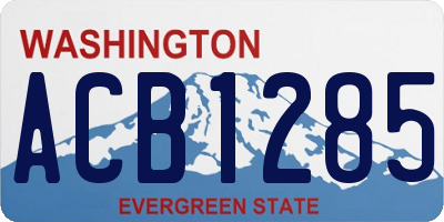 WA license plate ACB1285