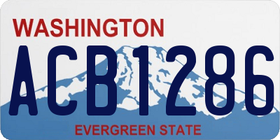 WA license plate ACB1286