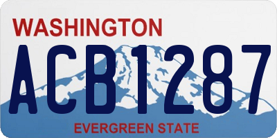 WA license plate ACB1287