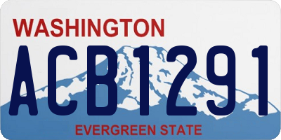 WA license plate ACB1291