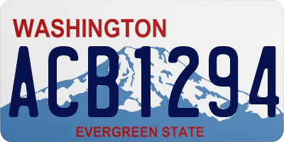 WA license plate ACB1294