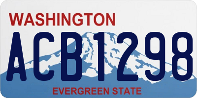 WA license plate ACB1298