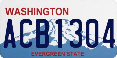 WA license plate ACB1304